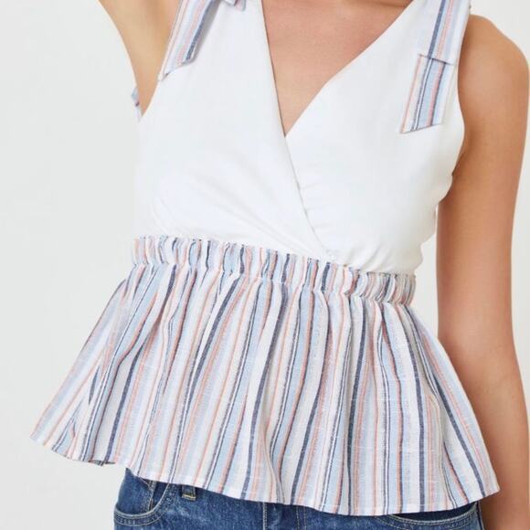 ANTHROPOLOGIE Dolan Tank Top V-Neck White Size Small - Picture 1 of 4